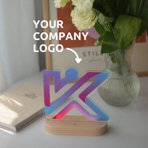 Custom Logo Light Lamp, Corporate Gifts, Wood Business Logo Night Light, Custom Logo Sign, Logo LED Light, Business Brand Logo Light