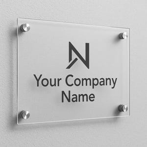 Acrylic Business Plaque, Custom Acrylic Sign, Custom Logo Acrylic Business Signage, Office Storefront, Wall Hanging Business Office