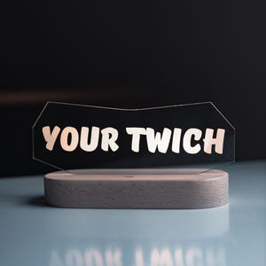 Twitch Streamer Tag Nachtlicht, Gaming-Name, Twitch-Kanal Gamertag, LED RGB Custom Lampe, Streamer Lichtschild, Gamer Geschenke, Gaming Decor