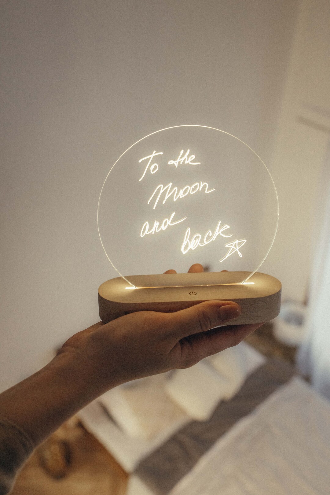 Acrylic Note Board With Light, Erase Board Night Light, Acrylic Dry ...