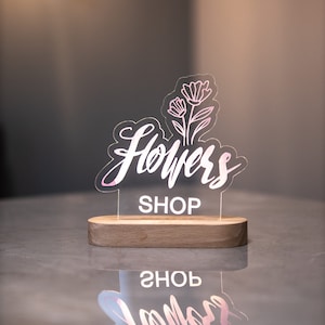 Corporate Custom Logo Light Lamp, Wood Business Logo Night Light, Custom Logo Sign, Business Brand Logo Table Light, Corporate Gifts