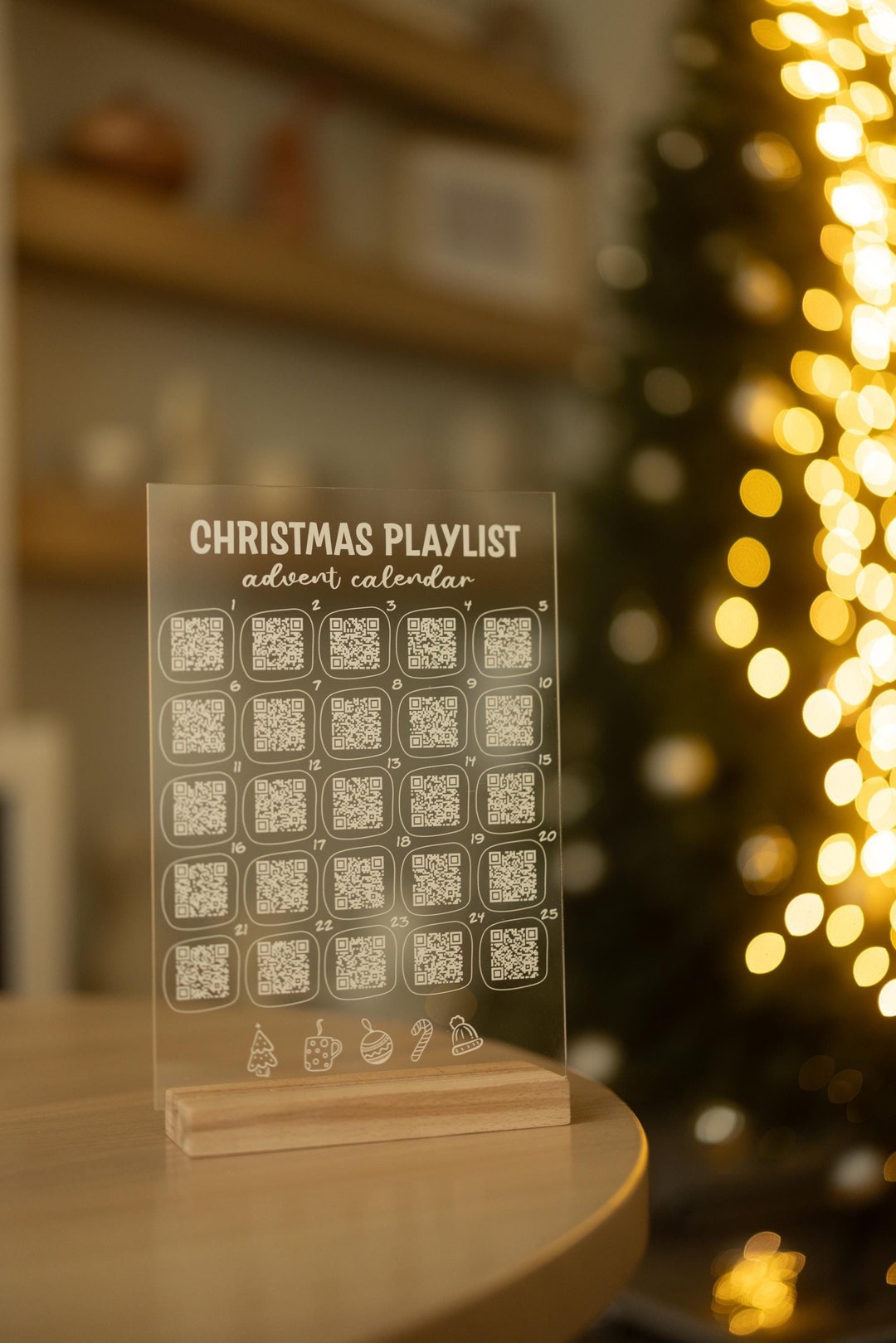Custom Music Advent Calendar, Fun Advent, Acrylic Advent Calendar