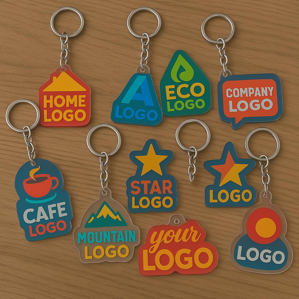 Custom Logo Keychain, Corporate Gifts, Acrylic Keychain With Logo ...
