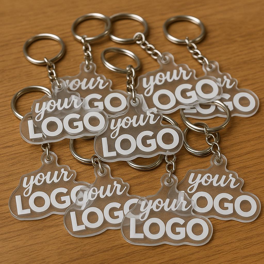 Wholesale Custom Logo Keychains – Bulk Acrylic Key Rings for Business ...