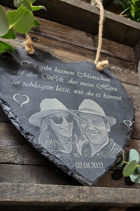 Personalsed Engraved Large Slate Heart Plaque for Any Occason 20cm X 20cm - Etsy UK