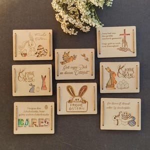 Regalos de dinero de Pascua en tarjetas de madera: 8 diseños únicos | Idea de regalo perfecta para Pascua | Regala dinero con estilo | Idea de regalo de Pascua
