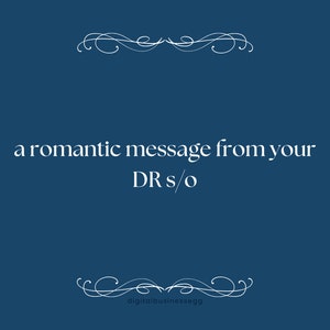 Mensaje romántico de tu pareja en DR