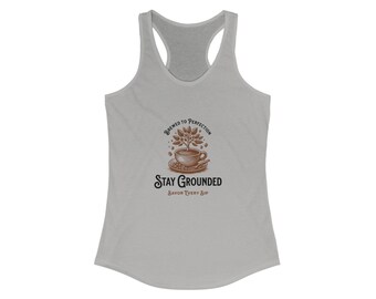 Rooted in Coffee - Women's Ideal Racerback Tank