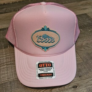 COORS LIGHT Y2K BROWN AND PINK BASEBALL CAP HAT Coors Scottie hat light khaki/brown | Trendy Hats - Lush  main image 3