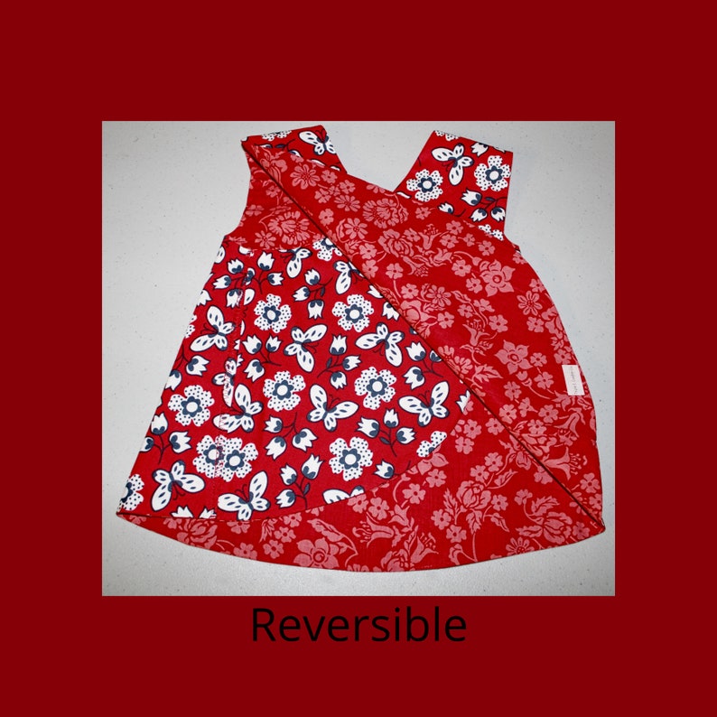 Baby Girl Tunic Top Reversible Criss Cross Cotton Tunic Size Etsy