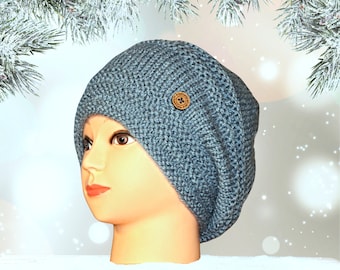 Slouch Beanie Hat, Stretchy Hat, Adult Slouchy Hat, Hats For Teens, Hats For Sister