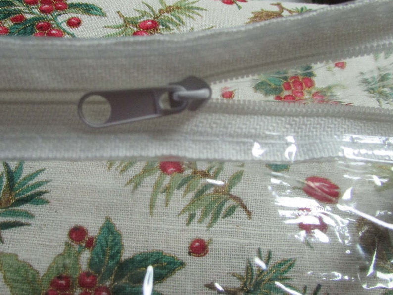 A sturdy zipper with cloth enforcement on each side.