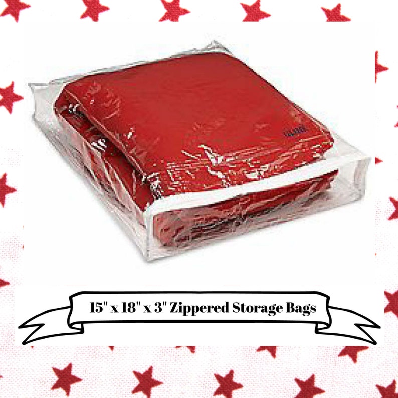 Clear Vinyl Zippered Storage Bags for Larger Blankets / Etsy