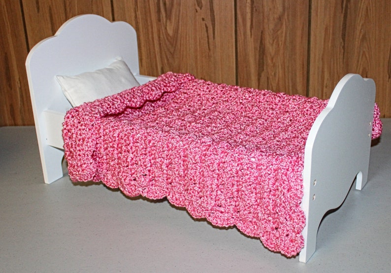 crocheted doll blanket