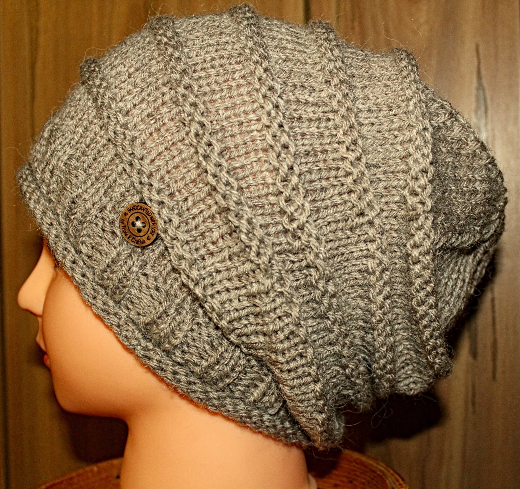 Cream Knit Hat Cream Colored Hat Knit Hats Slouchy Hats Etsy