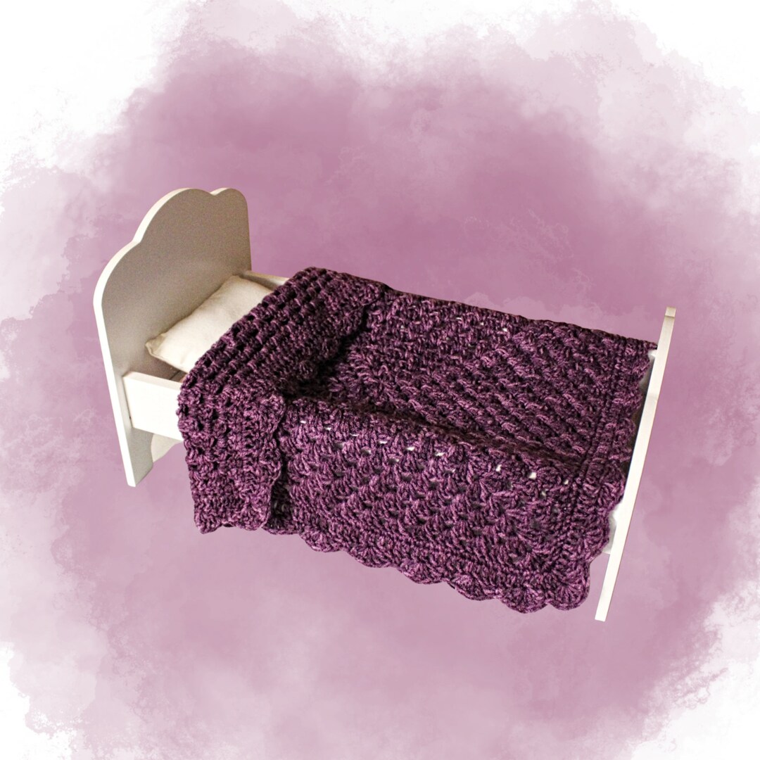 Doll Lover, Cuddle Blanket, Shades of Purple, Baby Doll Blanket, Gift