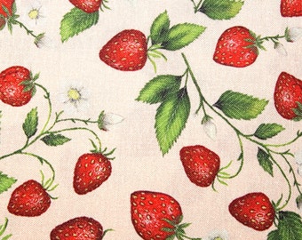 Fabric With Strawberries, Strawberry Design, Allover Fabric, Valance Fabric, Windham Prints Fabric