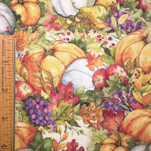Autumn Harvest Cotton Fabric by the Yard for Fall Crafts and Sewing ...