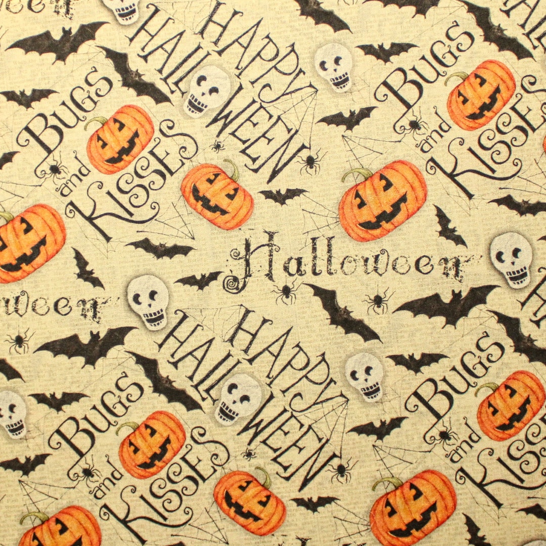 Autumn Pumpkin Fabric, Springs Creative, Pumpkin Heads, Autumn Fabric ...