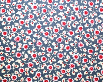 Fabric With Small Flowers, Half And Quarter Yard, Allover Fabric, Valance Fabric