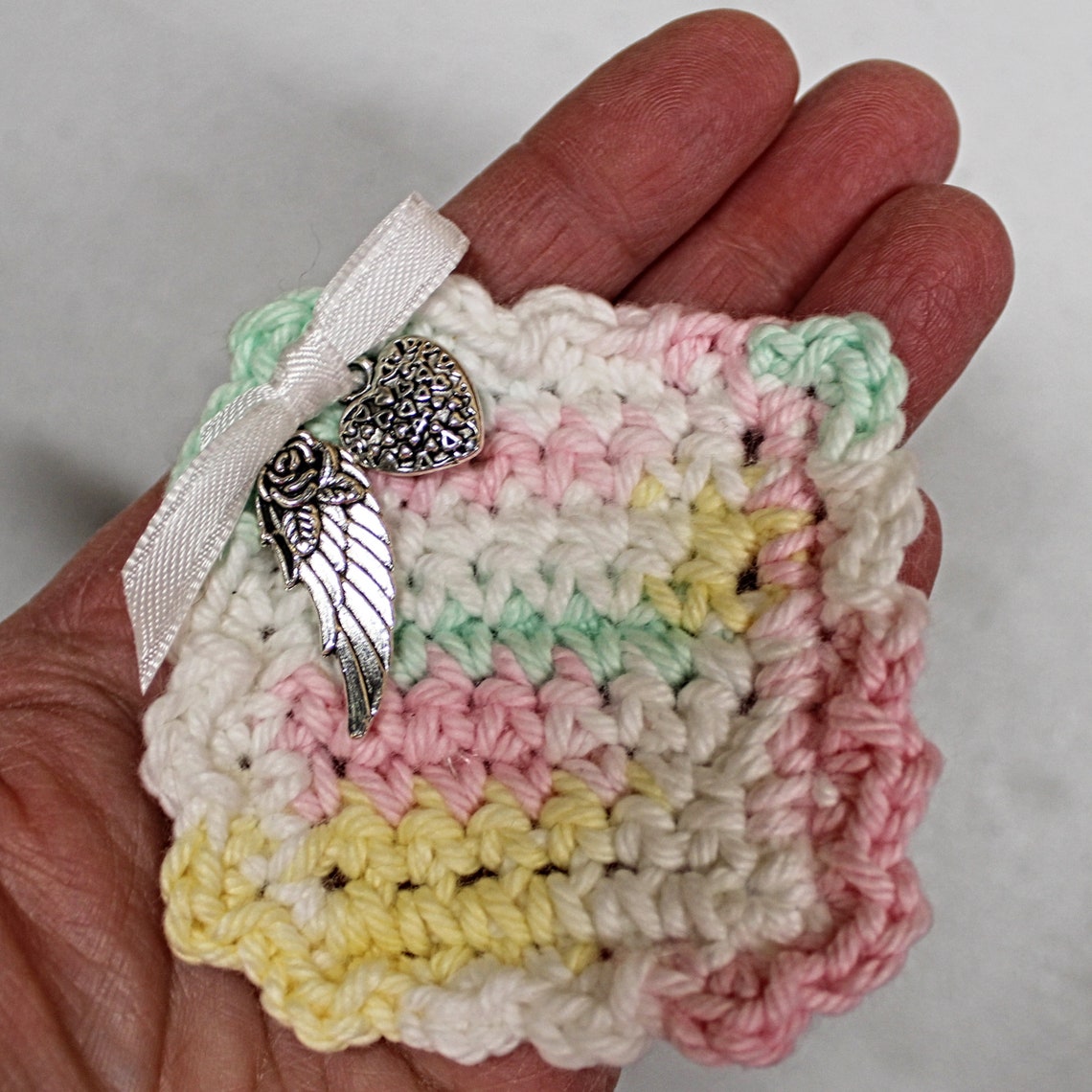 Baby Bereavement Blanket With Heart and Angel Wing Charms Etsy