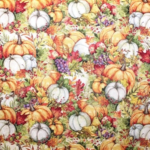 Autumn Harvest Cotton Fabric by the Yard for Fall Crafts and Sewing ...