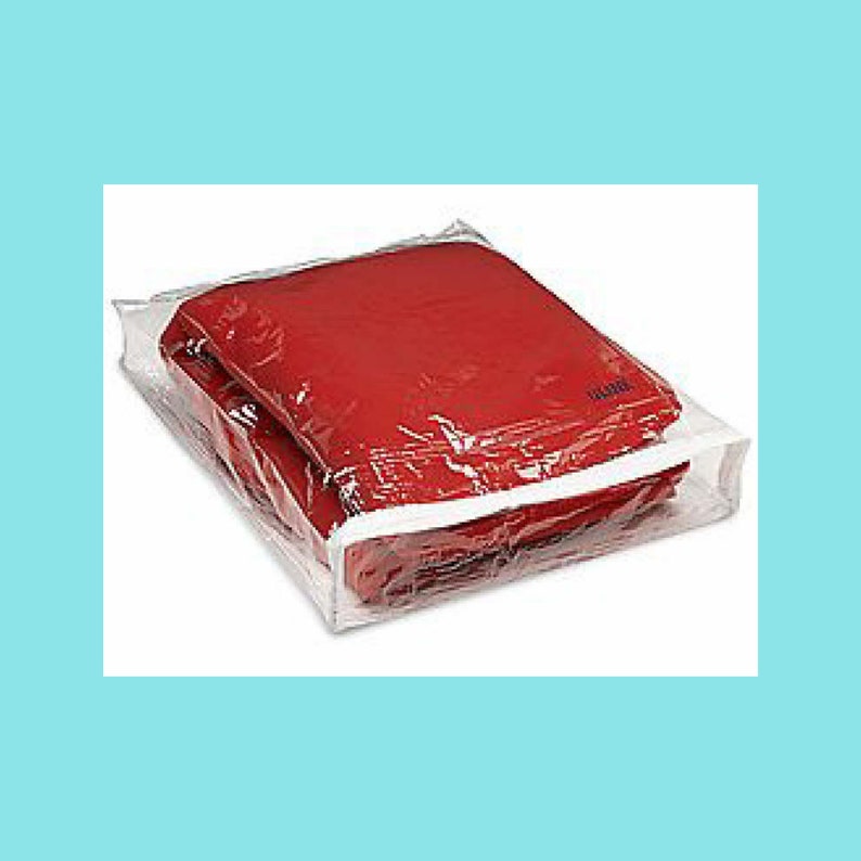 Zipper Vinyl Bags, Large Clear Bags, Blanket Storage, Clear Bags, 23 x 23 x 12 image 5