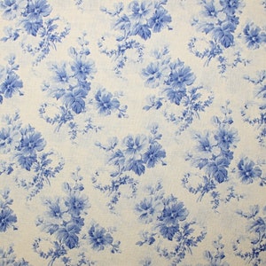 Springtime Floral Botanical Cotton Fabric by the Yard for Quilts and Curtains
