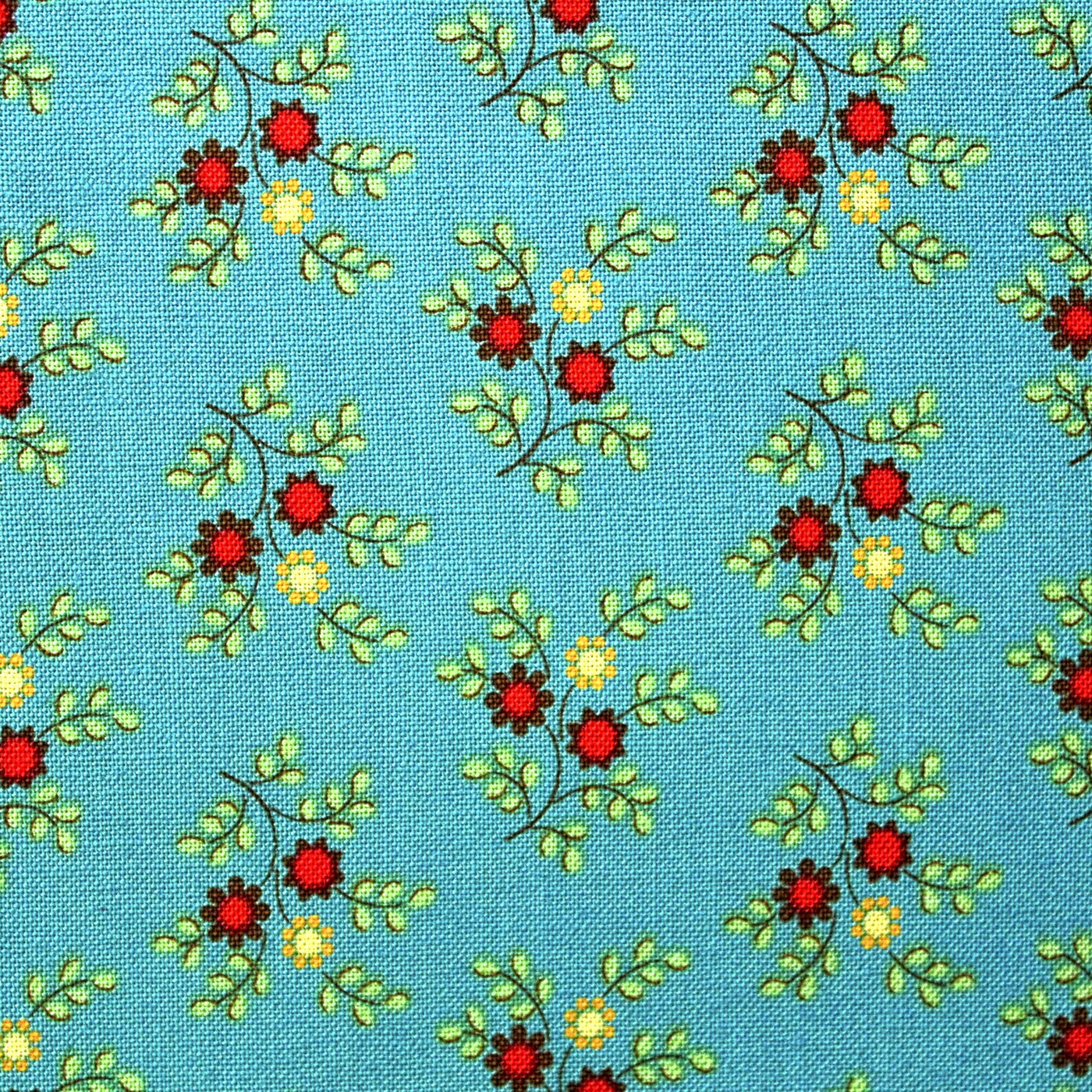 Cotton Floral Fabric on White Background Fabric By The Yard Etsy