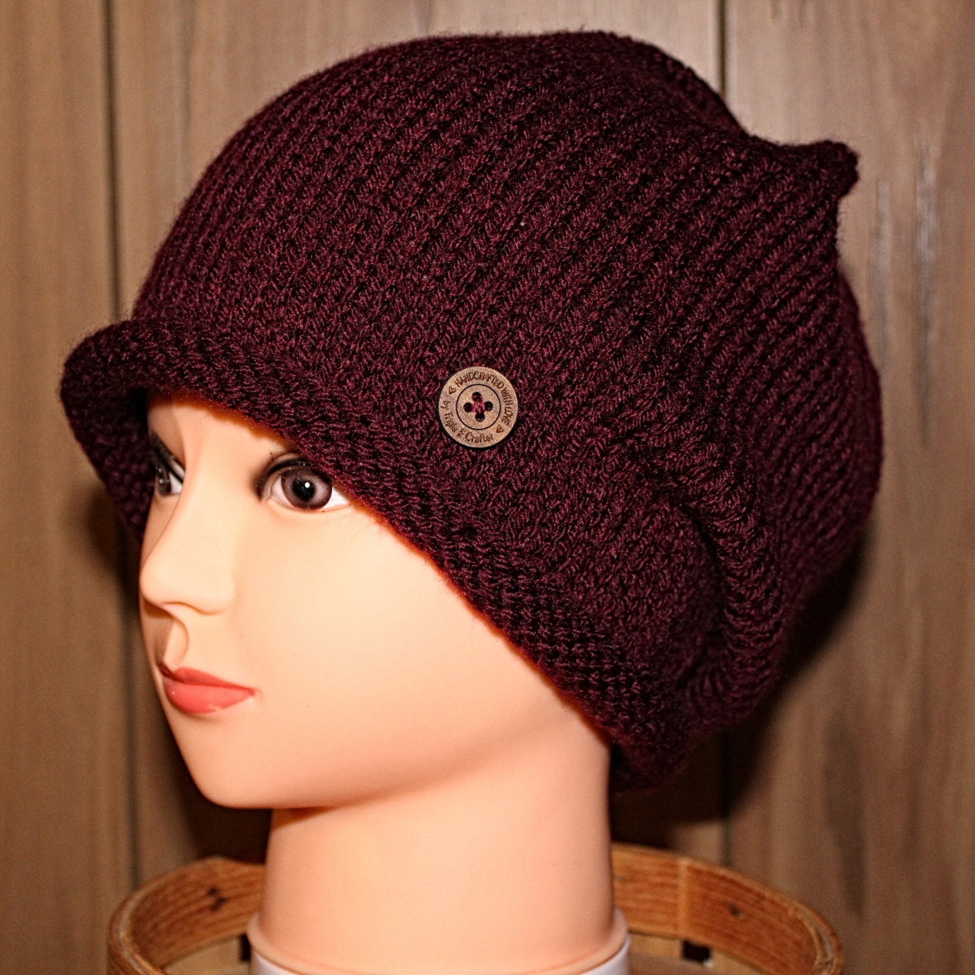 Cream Knit Hat Cream Colored Hat Knit Hats Slouchy Hats Etsy