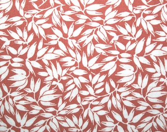 Asian Inspired, Botanical Fabric, Vibrant Deep Orange