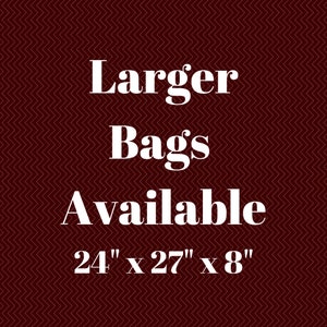 These bags are available in larger sizes in my Etsy shop.
