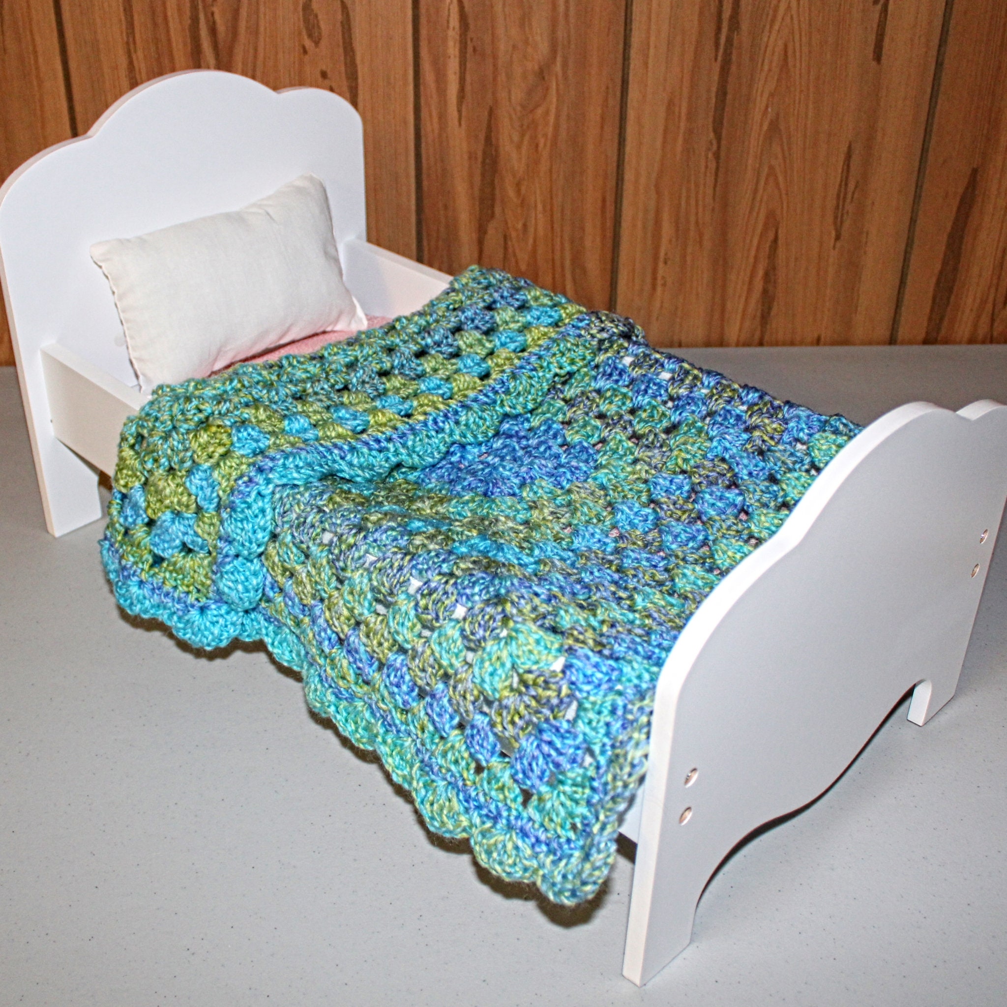 Crochet Doll Blanket American Girl Blanket Doll Afghan 18 Etsy