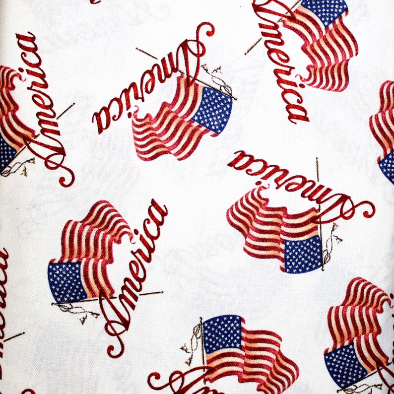 American Flag Cotton Sewing and Quilting Fabric