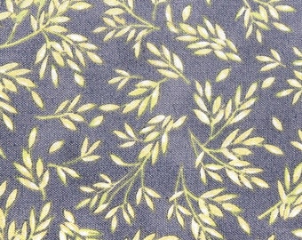 Allover Fabric, Low Cost, Two Color Fabric, Allover Leaf Fabric, Yellow Leaf Fabric, Purple Background