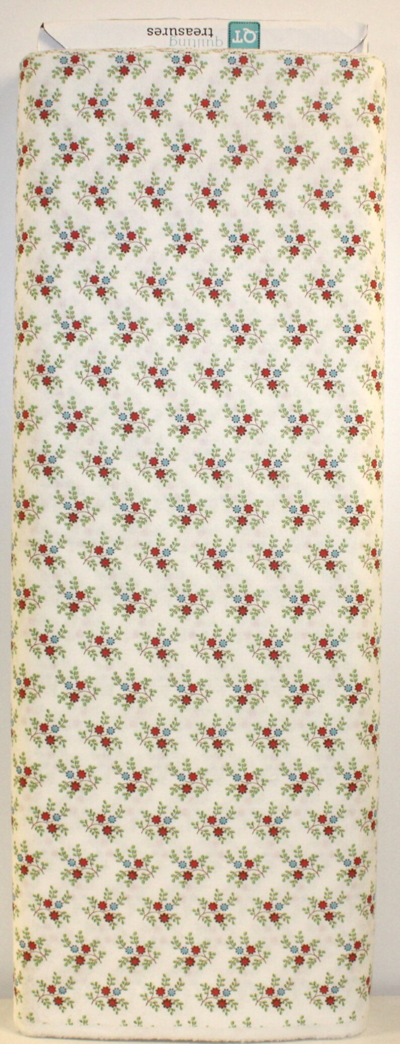 Cotton Floral Fabric on White Background Fabric By The Yard Etsy