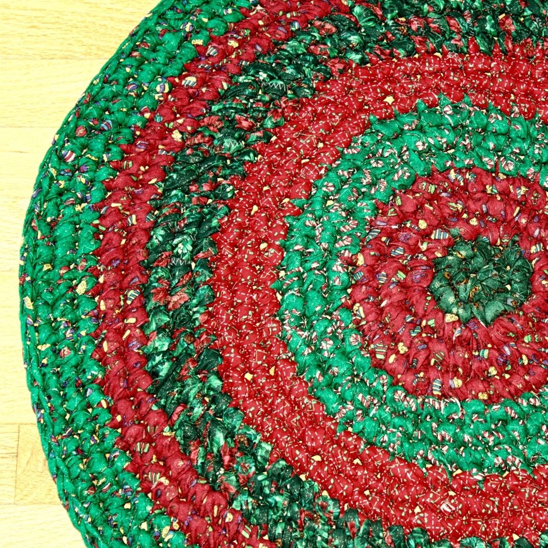 Round Rag Rug Washable Rugs Christmas Rag Rugs Hand - Etsy