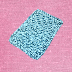 Crochet Doll Blanket in Medium Blue for 11 Inch Dolls - Soft Handmade Cover for Doll Bedding & Play Accessories