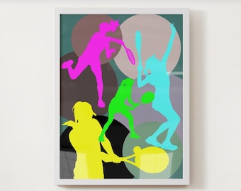Gymnastik Mädchen Print 4er Set Gymnastik Poster Sport Illustration Sport Wand Dekor