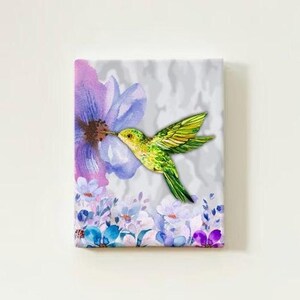 ハチドリのプリント - ファインアート - 鳥の絵画 - ミックス