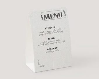 Wedding Table Menu (customizable)
