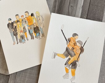 Custom Sport Watercolor Portrait