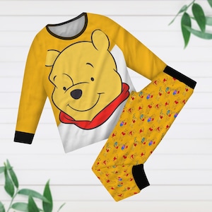 Kerst Pooh Bear familiepyjamaset, bijpassende Winnie de Pooh-pyjama, cartoonfilm vakantiepyjama, cadeaus voor familie, Disney kerstpyjama