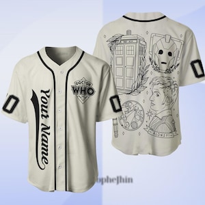 Maglia da baseball personalizzata del film Doctor Who, maglietta della serie Doctor Who Lost in Time and Space, maglietta della serie di film, maglietta della cabina della polizia