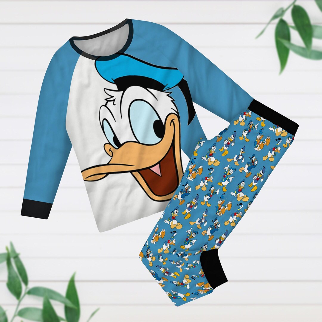 Disney Donald Duck Print Diaper Pants And Unisex Joggers