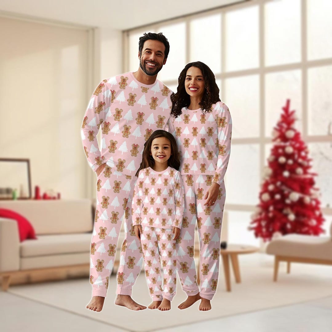 Gingerbread Man Short Sleeve Christmas Family Pajamas PJ Club