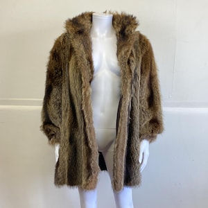 Echter beige Fuchspelzmantel, Perfekter Zustand, Größe S