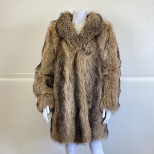 Echter beige Fuchspelzmantel, Perfekter Zustand, Größe M