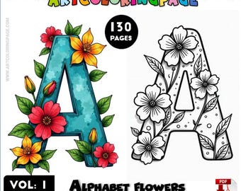 Discover the Magic of the Floral Alphabet Coloring Book Vol 1