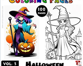 Witch Coloring Pages – 100 Halloween Art Activities (PDF Download)